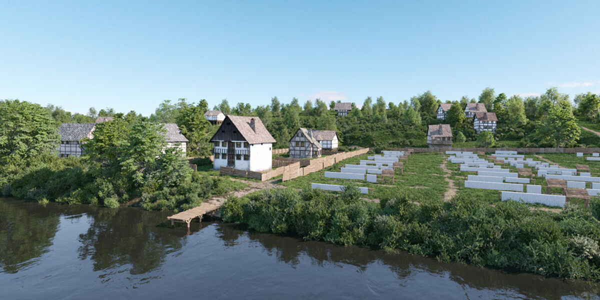 Ausschnitt aus dem virtuellen Neißeflug um 1550, Foto: .hapto GmbH