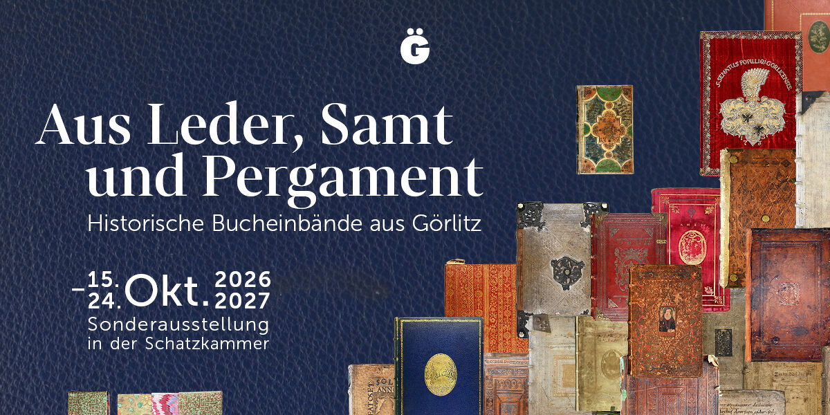 Ausstellungstitel der Sonderausstellung »historische Bucheinbände« 